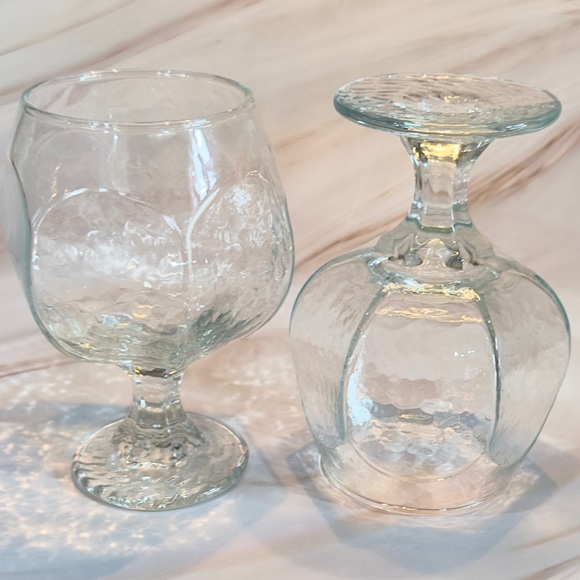 Pair of Vintage Libbey “Chivalry” Clear Brandy Cocktail Footed Glasses - EUC - Picture 4 of 11